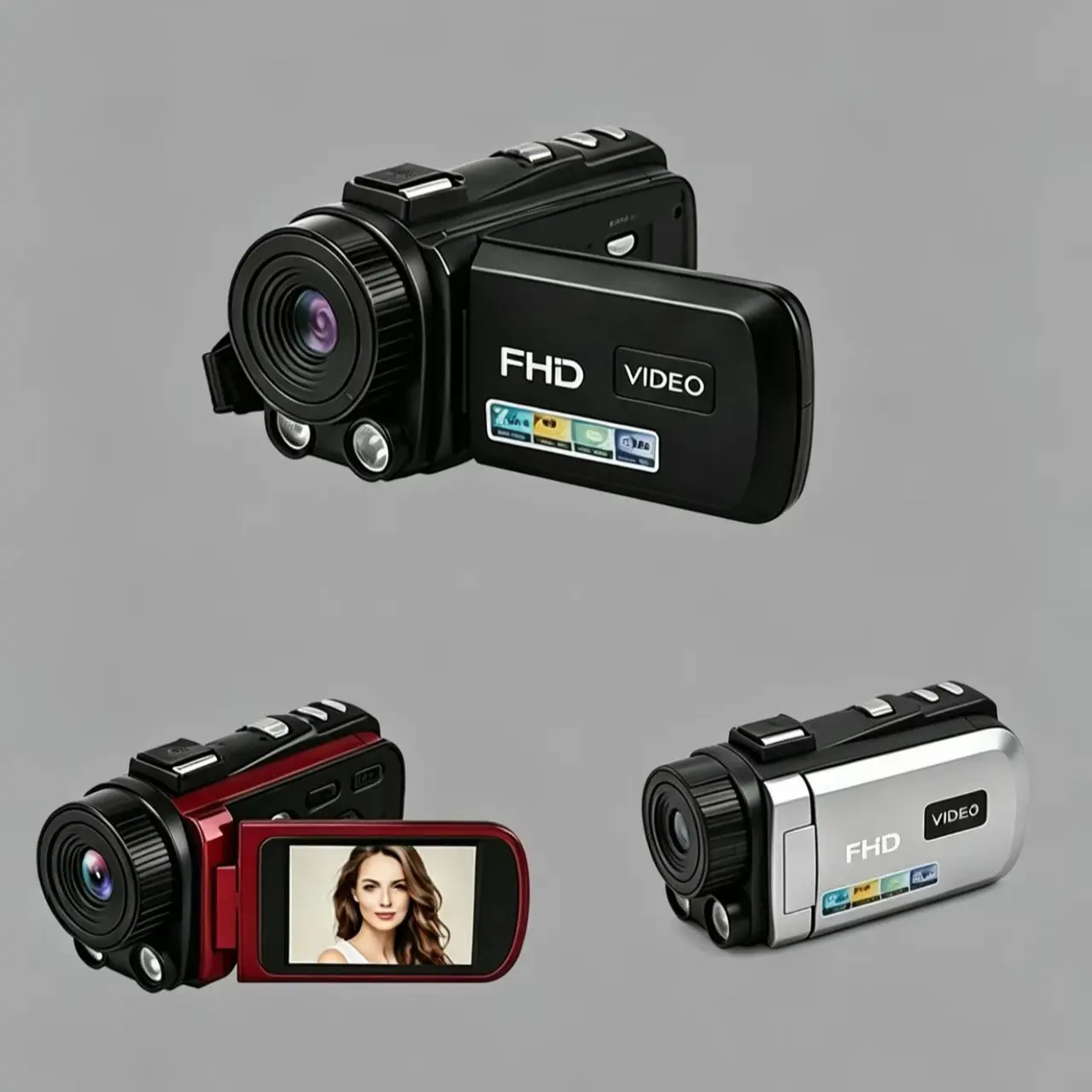 High-Resolution Night Vision Digital Dv Camera, Handheld Selfie Camera with Rotatable Screen, High Pixel PC Camera with Hot Shoe Functionality, Vlogging Camera