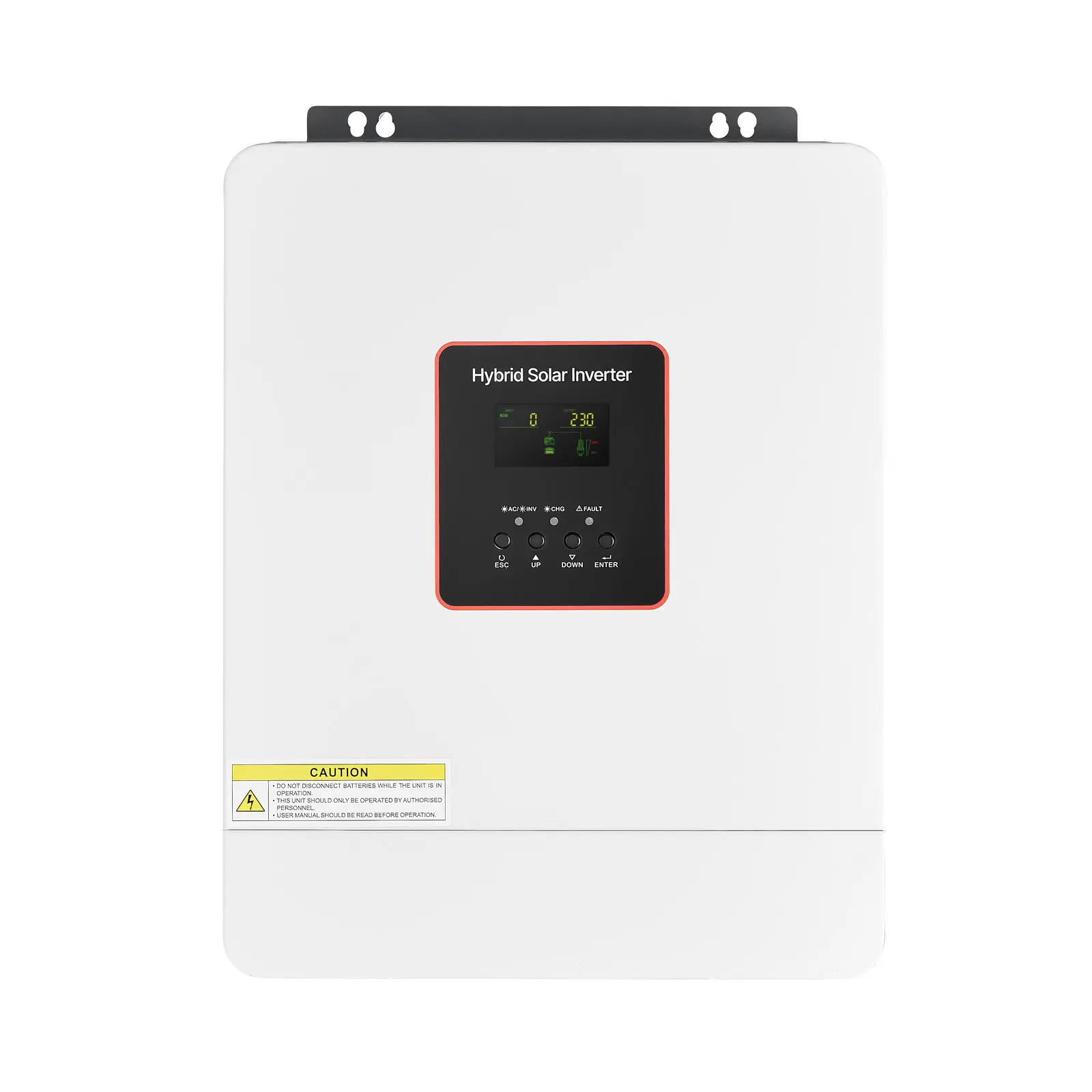 4000W Single-Phase Hybrid Solar Inverter, 24V DC to 230V AC, Pure Sine Wave Power Inverter with Built-in 120A MPPT Solar Controller, WiFi Module, for Lead Acid/Lithium Battery Off-Grid