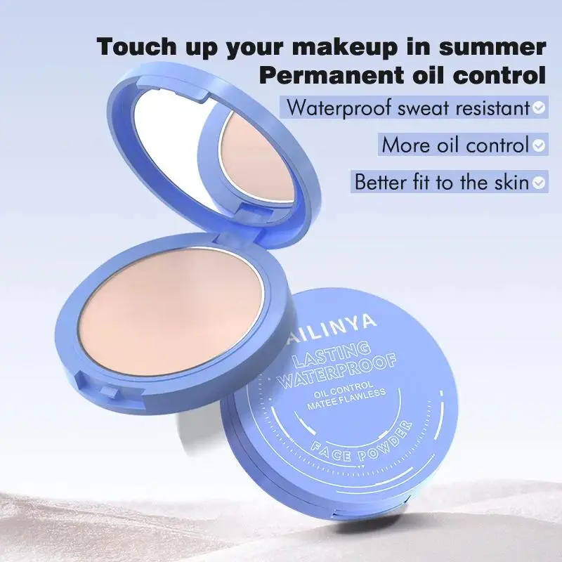 Setting Makeup Pressed Powder Waterproof Oil Control Concealer Full Coverage Lasting Brighten Skin Tone Makeup