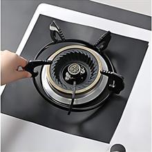 4PCS Kitchen Stove Mat Home Essentials Stove Range Protector Cover Gas Stove Protectors Stove Cover Stove Burner Liner Covers Kitchen Supply Stovetop Burner Cover Glass Fiber Black