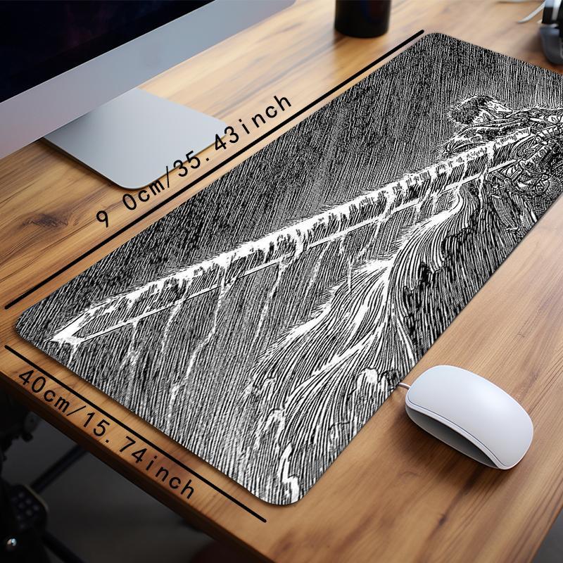 Creative Pattern Mouse Pad, Gaming Mouse Pad, Non-slip Rubber Base Stitched Edge Desk Pad for Laptop Desktop, Office Desk Accessories, Corporate Work Desk Accessories, Gaming Desk Accessory, Computer Desk Mat