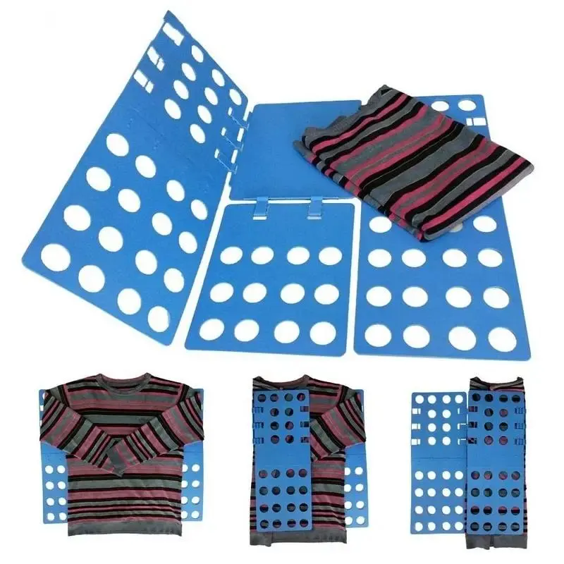 Magic Clothes Folding Board, Quick Fold Garment Organizer for Adults Kids, Durable Plastic T Shirt Jumper Sweater Folding Tool, Time Saving Closet Laundry Storage Holder