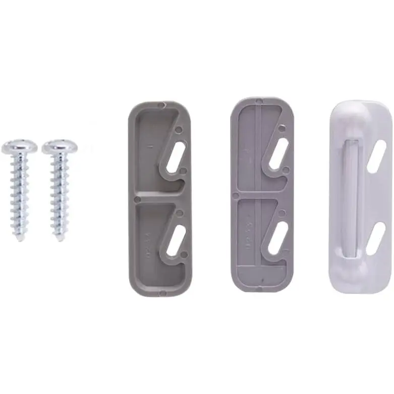 Spring  Screen Door Strike Plate - Works with  Storm Door and Screen Door Rigid Interior Latch Systems - Slotted Holes fit  Applications - Shims Included (White)