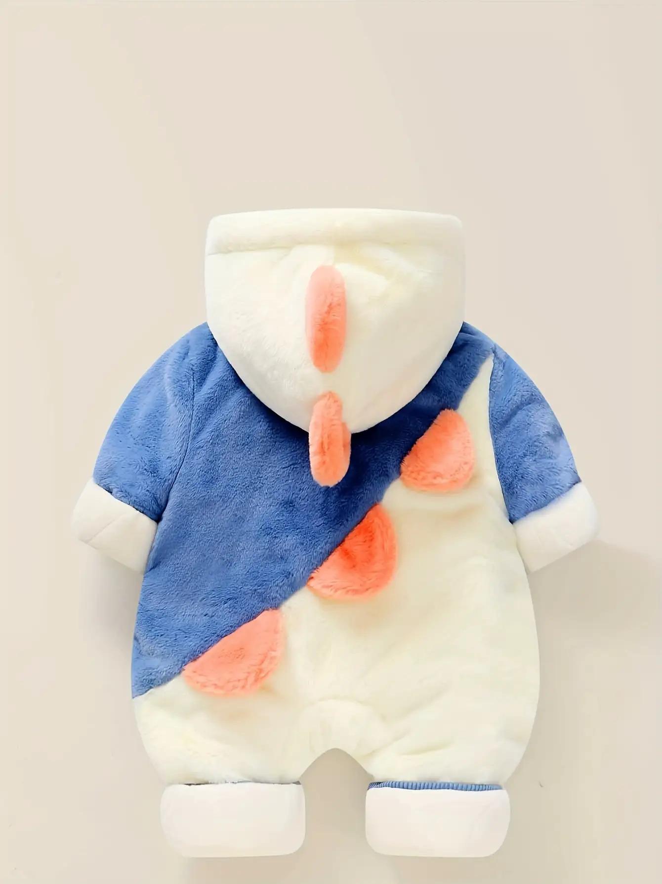 (New)& Winter Fleece Jumpsuit - Soft Hooded Full-Zip Snow Suit with Jacket & Hoodie, Cute Nemo-Inspired Fish Pocket, Warm Outfit for Skiing, Snow Play & Photo Shoots ( &)