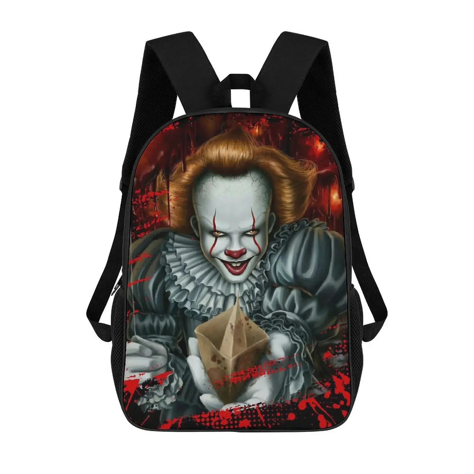 Pennywise Printed Front Oxford Cloth Backpack - Chic, Large Cap., Adjustable Shoulder Strap, Lightweight, Durable, Zipper Closure, Adults Men/Women School & Outdoor Use Business Casual Bag