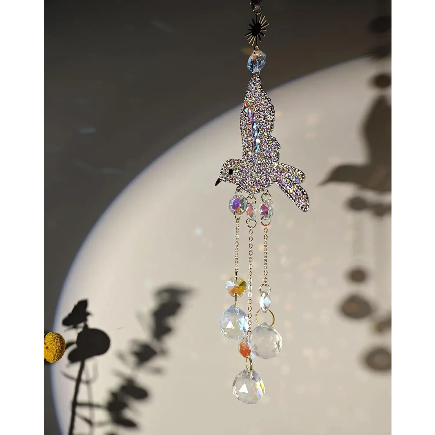 Hummingbirds Sun Catchers  for Indoor Windows  Prism Beads Bird Suncatchers Sparkling