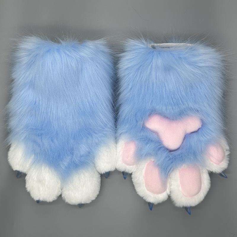 Fursuit paws gloves Furry Claw Gloves Built-in Whistle Decompression Toys Costume Party Accessories for cosplay