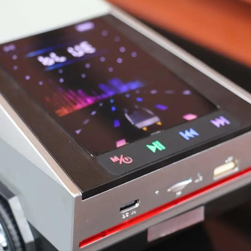 2026 personalized truck model speaker, dynamic color screen subwoofer wireless Bluetooth speaker, designed for car/truck/home/vehicle/party/outdoor model cars, suitable for various scenarios, Type-C interface, FM/TV tuner compatibility