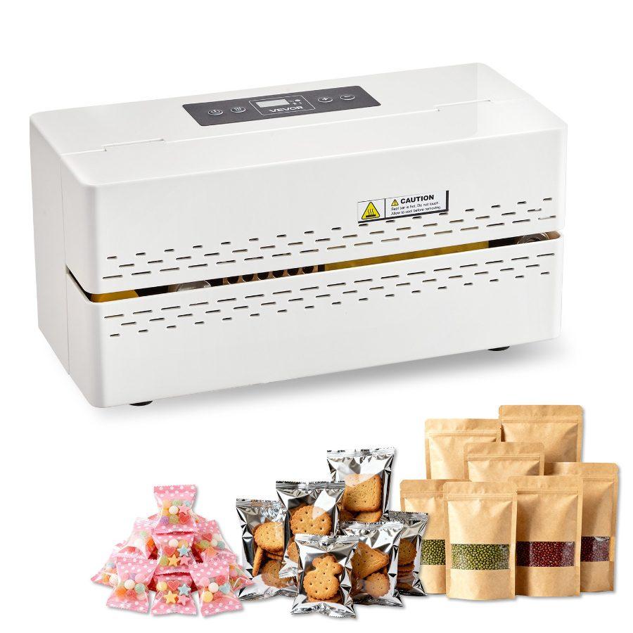 VEVOR Continuous Sealing Machine, 0.32-0.47 in Seal Width, Automatic Continuous Band Sealer with Digital Temperature Control, Automatic Shutdown, Heat Sealing Machine for 0.002-0.0. 008 in Plastic Bags