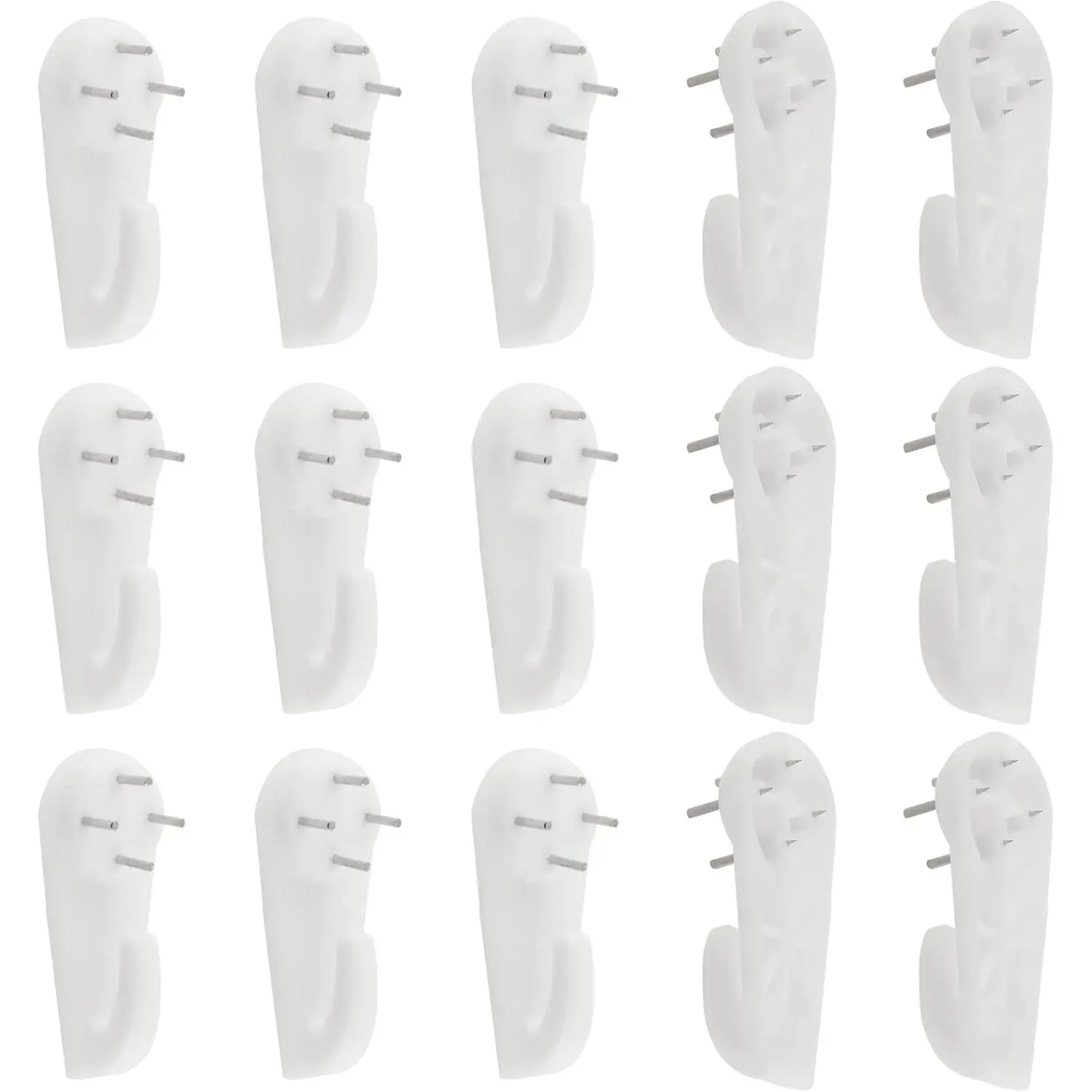 Non-Trace Wall Picture Hooks, M, 1.6x0.75 Inch, 20 count | Invisible Plastic, Traceless  Screws, Concrete Hard Wall Drywall, Non-Mark Clock Hooks