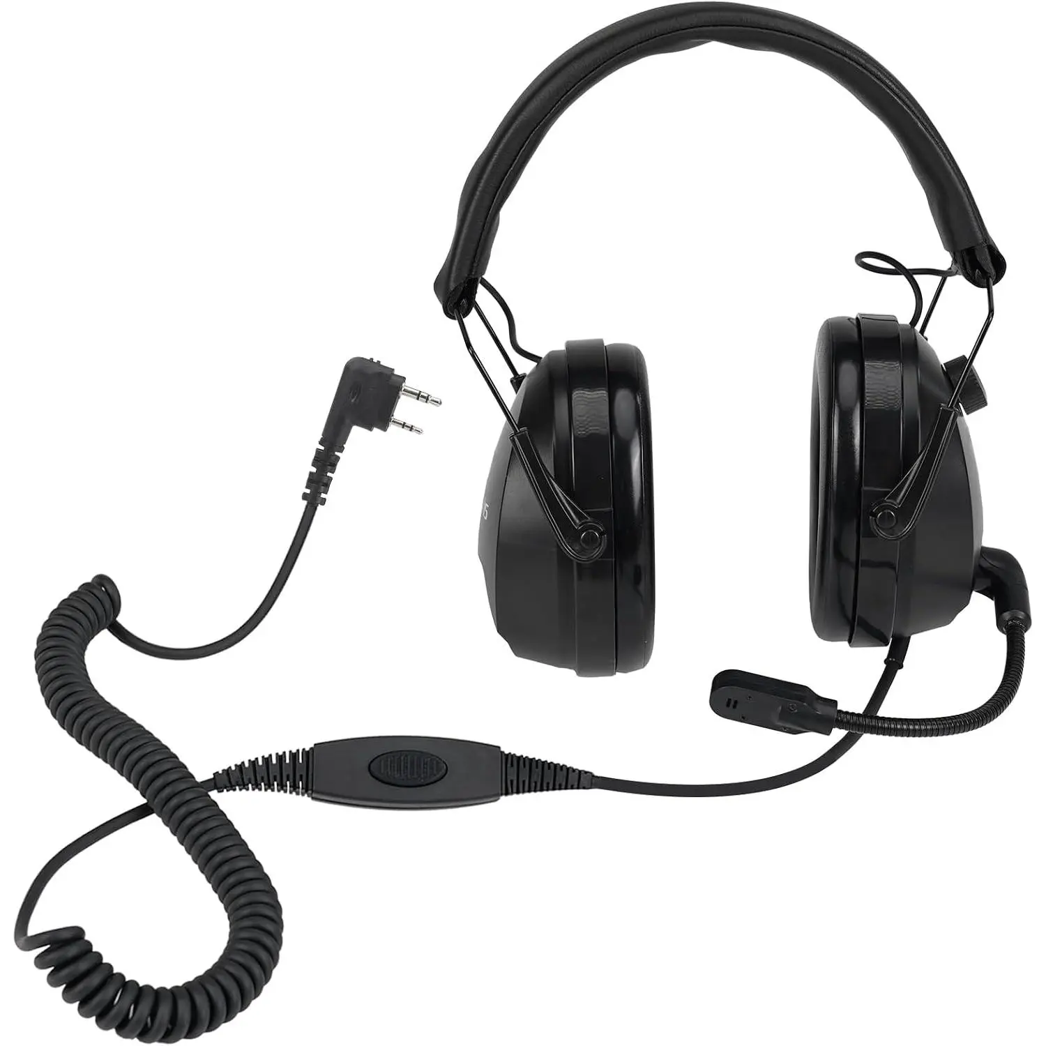 EHK012 Foldable Two Way Radio Headset with Mic,Noise Reduction,Volume Adjust, Compatible with  UV-5R BF-F8HP PRO AR-5RM Pxton PX-888S, for RT22 RT68 RT86, 2 Way Radio Headset(1 Pack)