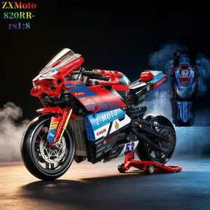 1:8 Scale Cod 820rr-Rs Motorcycle Building Kit, Large Car Enthusiast Assembly Puzzle Toy, Perfect Gift for Collectors and Hobbyists