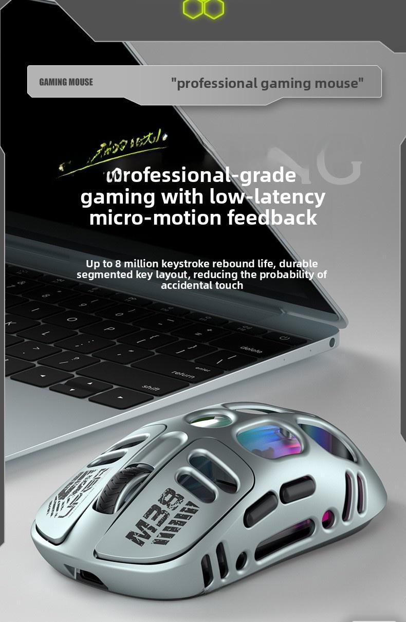 Cocoon breaking mouse hollowed out mechanical E-sports game wireless the third mock examination lightweight high beauty Wireless Gaming Mouse – RGB Programmable Mouse with Macro & Rapid Fire for PC, Laptop, Mac, and gaming keyboards