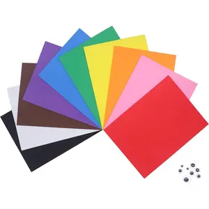 OISAKLD 10 Pack EVA Color Foam 9x12 inch EVA Craft Foam 2mm EVA Foam Sheets for DIY Handcraft Crafts Project