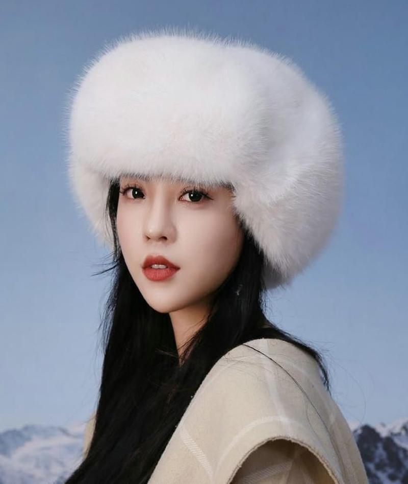 Women's Trapper Hat Faux  Winter Hats Fuzzy Russian Hat with Buckle Trooper Warm Ski Cycling Ear Flap Hat 2025