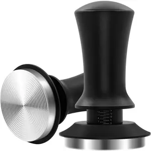 53mm Espresso Coffee Tamper, Premium Barista Coffee Tamper with Spring-Loaded 25lb, 100% Stainless Steel Base Tamper with Scale Mark for 53.3-54mm Portafilter