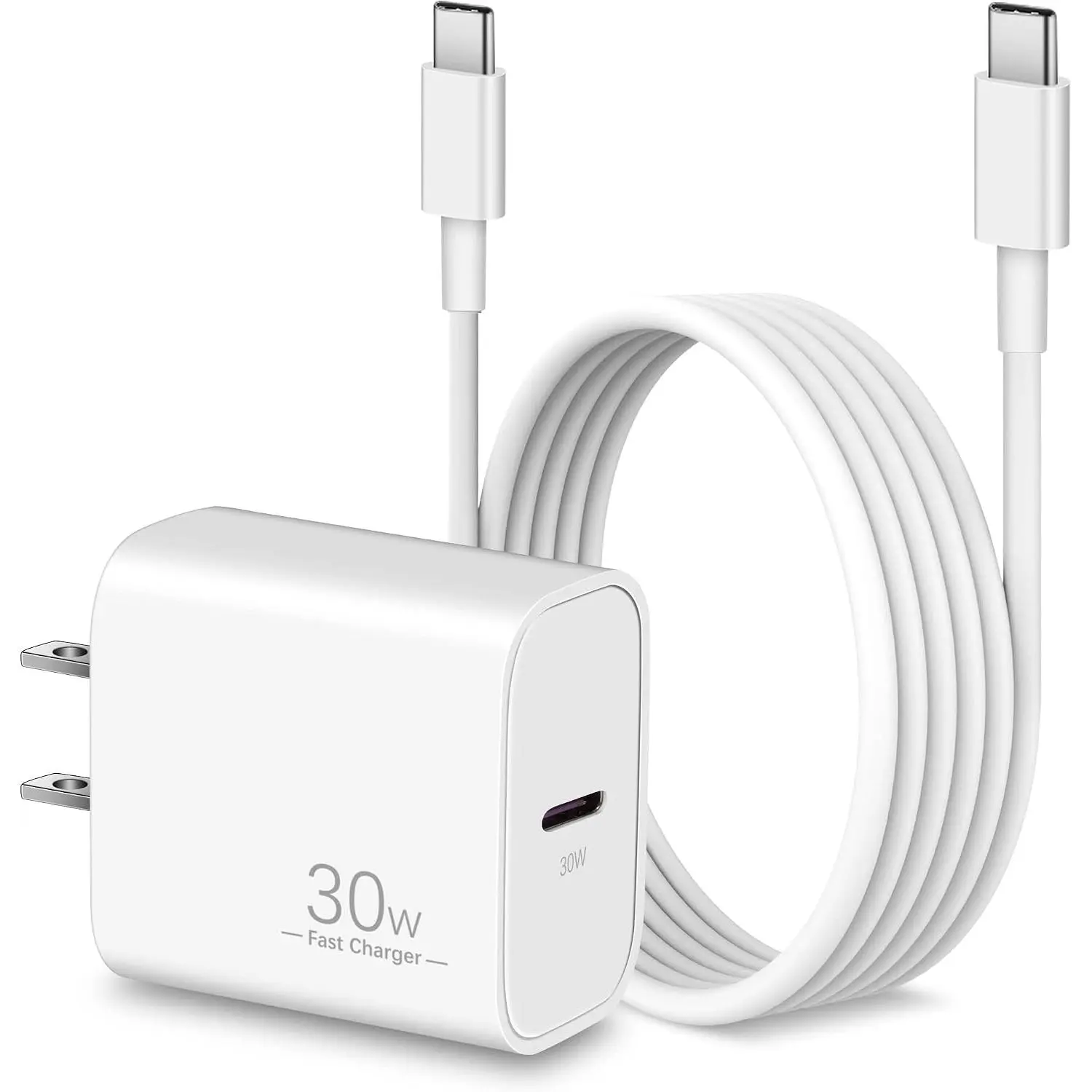 30W USB C  Charger for MacBook Neo/Air 13/12 inch M1/M2, 2022 2020 2019 2018 Laptop,  17/Air/16/15 Pro Max, iPad Air/Pro 12.9/11 inch, PD Wall  Block + 6FT USBC Power  Cord