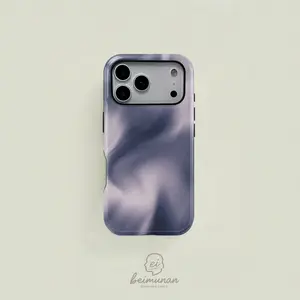 Blue-grey marble pattern, durable 2-in-1 protective case, MagSafe compatible, suitable for iPhone 17/16/15/14/13/12/11 Pro Max/Plus/Pro, simple and stylish phone case, perfect birthday gift.