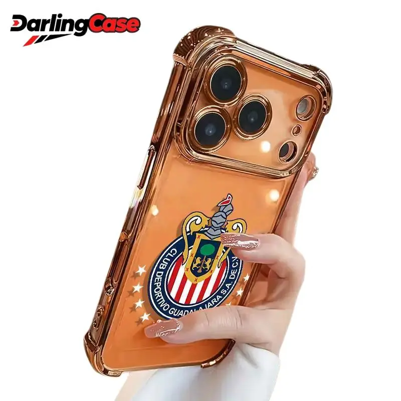 DarlingCase Customized Electroplated Transparent TPU PC Blend Airbag Shockproof Smartphone Protect Cover - Dressy, Protective, Durable Mobile Phone Accessories for iPhone 17 Pro Max,16,15,14,13,12,11 Pro Max Multi-Model iPhone Series