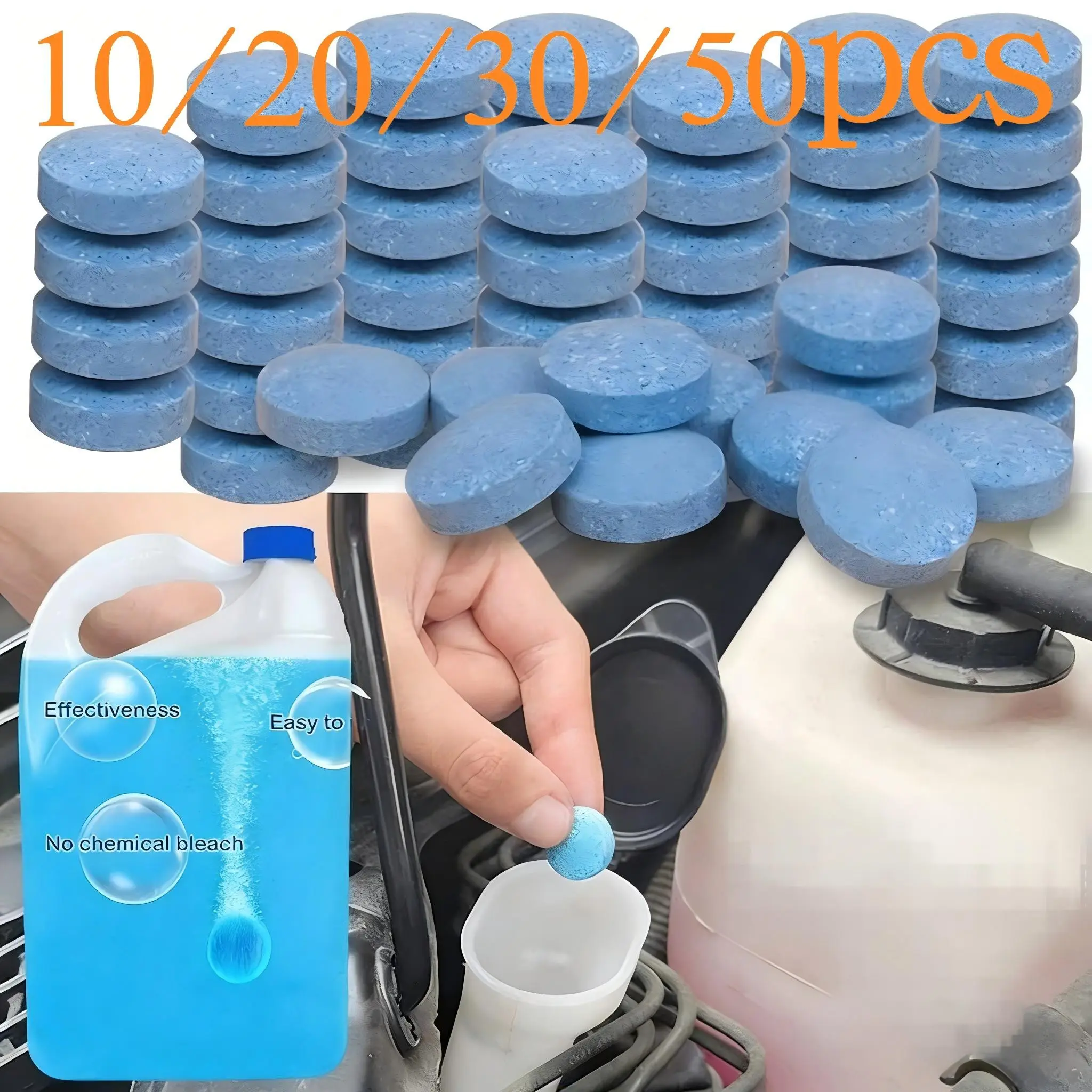 New product‌All-Season Windshield Washer Effervescent Tablet (Solid Concentrate) Shellac-Free Formula