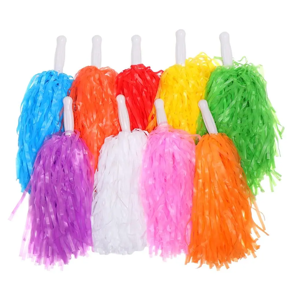 1 pair Cheerleader Pompoms High Quality Cheerleading Cheering Ball Dance Party Decorator Club Sport Supplies Competition Flower