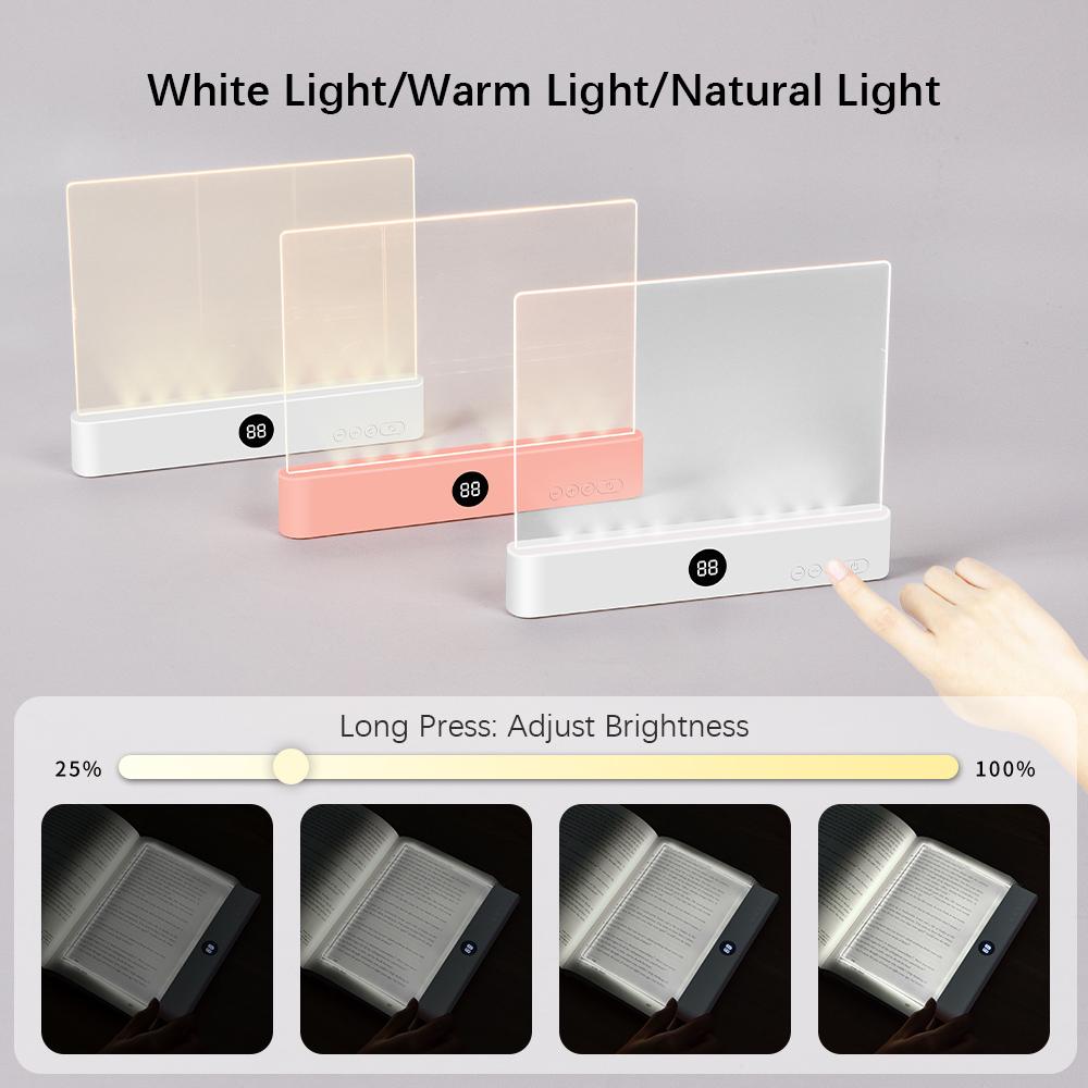 SHENZHI TECH Portable LED Reading Light, USB Rechargeable Dimmable Eye Protective Book Light, Suitable for Students, Adjustable Leds