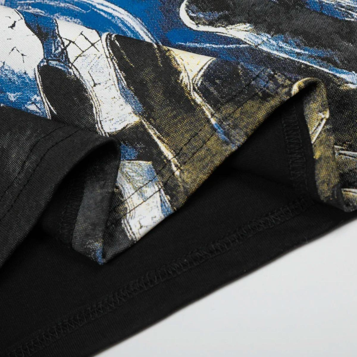 Tshirt Graphic Print Cotton High Street American Style Round Neck Short Sleeve Casual Daily Wear Party For Men Women Unisex Trendy Fashion Top