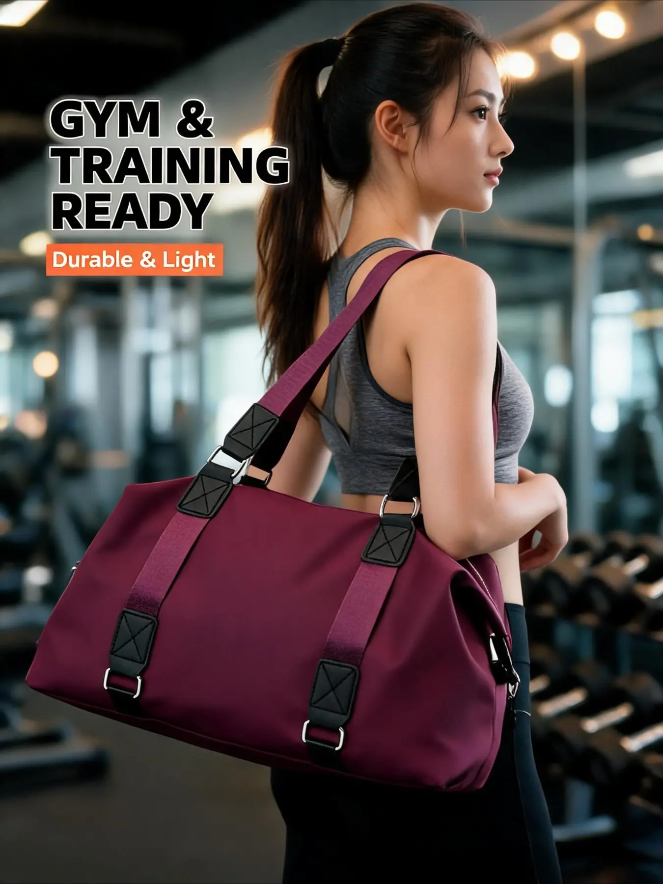 Waterproof Dry Wet Separation Gym Bag, Large Capacity Travel Backpack, Portable Sports Yoga Luggage, Unisex Multi-Use Storage Bag