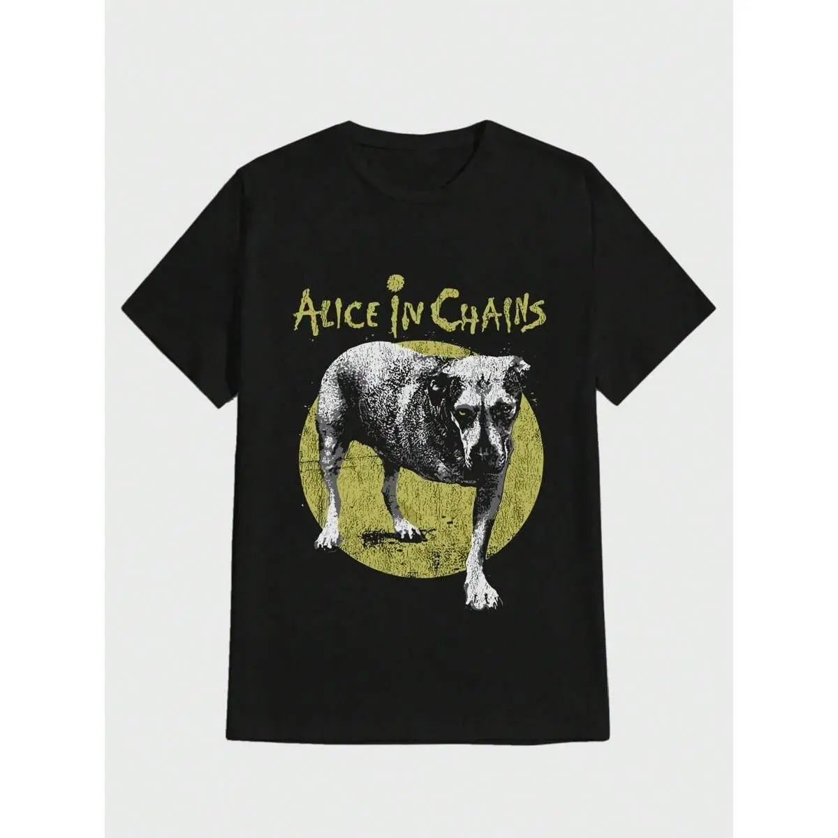 Alice In Chains T Shirt Self Titled Album Cover Mens Short Sleeve T Shirts 90s Music Graphic Tees Casual Digital Print  Pure Heavy Cotton T Shirt