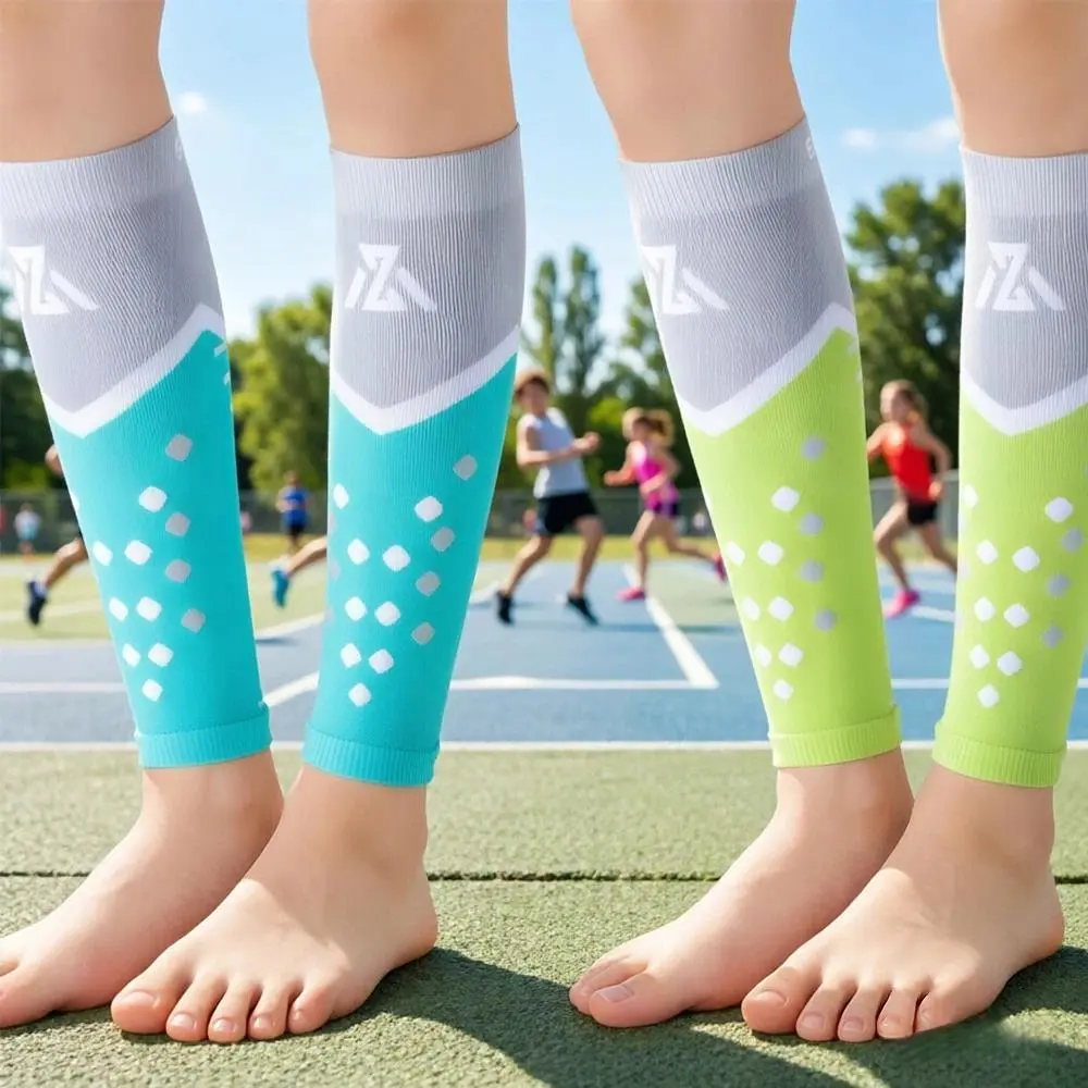 1Pair Calf Compression Sleeves, Men Women Footless Compression Socks Support for Sports, Basketball, Football, Running, Cycling