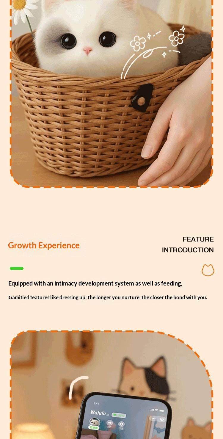 WALULU Cat AI Talking Toy Emotional Companion Plush Doll Children Trendy Gift Electronic Pet Interactive Plaything