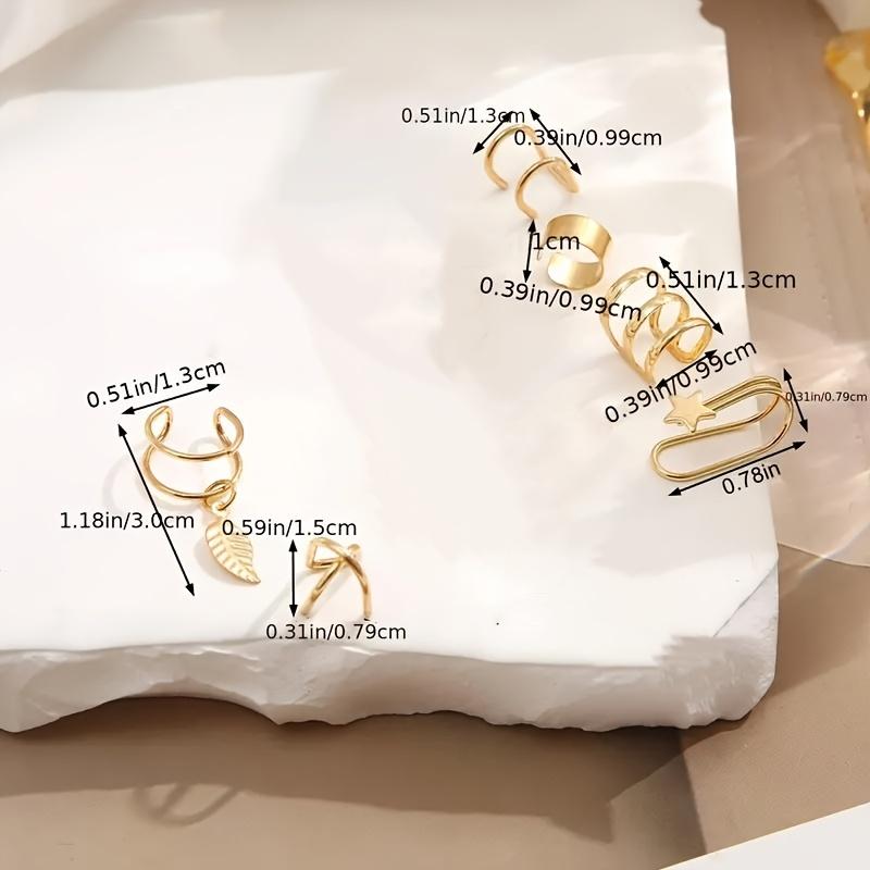 22pcs Glamour Ear Cuffs Earring Set - Adjustable Non-Piercing Clip- Cartilage Wrap Earrings Suitable for Girls &, Comfort-Fit Jewelry Collection with Multi-Color Options (No Piercing Required, for All Ages), for Teenager