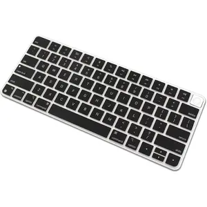 Keyboard Cover  for 2024-2021  Magic Keyboard 3 with  ID A3118 A2449 Ultra Thin  Keyboard Protector for iMac 24'' /  mini M4 M2 M1 Chip Keyboard Accessories (Black)