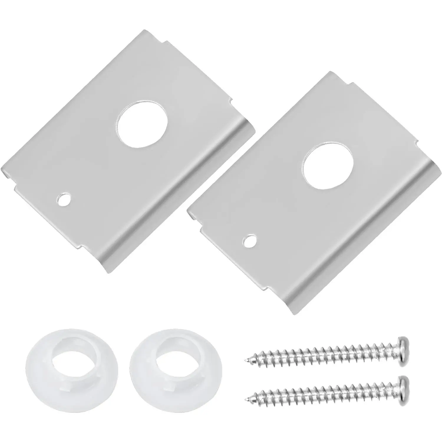 2Pack N7192 Bi-Fold Door Repair Bracket Kit, Folding Closet Door Hardware for 1-3/8 Inch Wood Doors, Fits 7/16" Pivot Pin, Top or Bottom Mount Steel Brackets