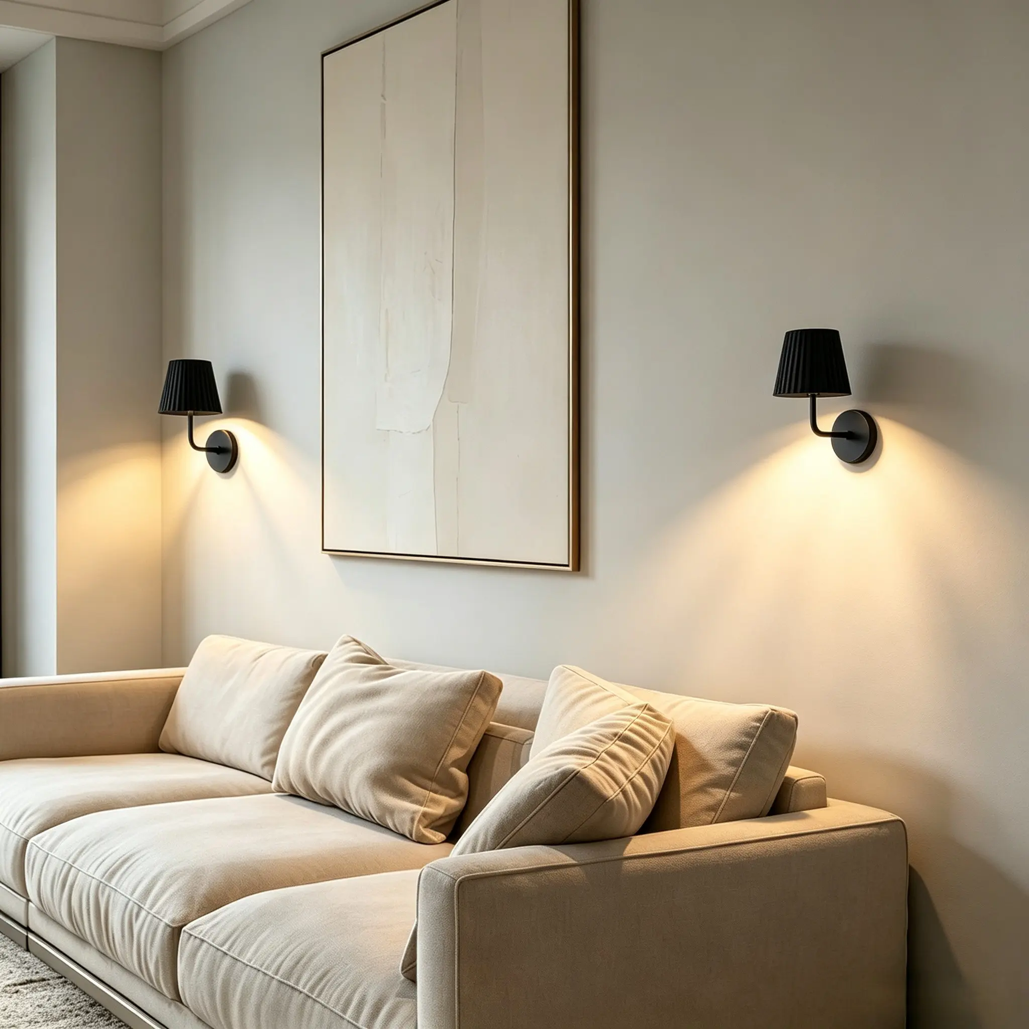 2-Pack USB Rechargeable Pleated Wall Lamp, Adjustable Three Colors with Remote, Timer 15min-120min, Ideal for Bedroom, Hallway, Living Room