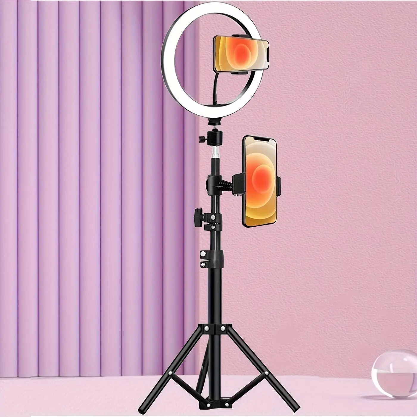 10 Inch Adjustable Lighting Panel with Dual Mounts and 1.2m Stand, Versatile Photography Light for Studio and On-Location Use