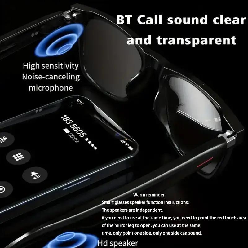 Smart Glasses with Wireless Earbuds for Music and Calls, Creative Bluetooth-compatible Sports Sunglasses, Multifunctional Smart Glasses, Multifunctional Audio Sunglasses, Perfect Sunscreen Gift