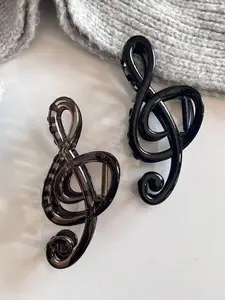Women 12cm / Music Note Plastic Hair Clips, Fashionable Elegant Hair Claws, Perfect for Daily, Party, Beach, Summer
