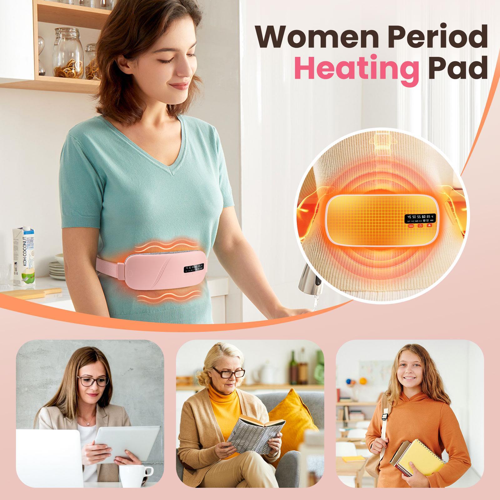 Menstrual Portable Heating Pad Waist Massager, 5-level Hot Compress & 4-level Vibration Waist Belt, Women's Personal Care Appliances for Home & Travel #GLOBAL PICKS