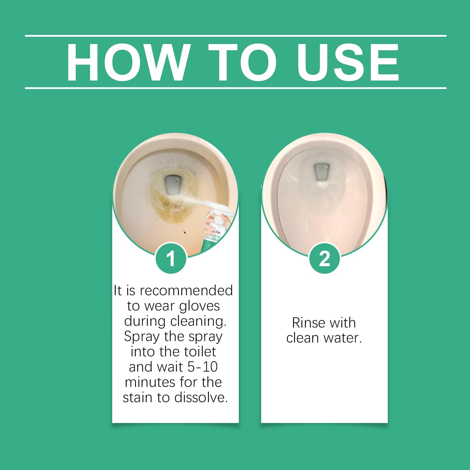 Jue-Fish Toilet Toilet Decontamination Cleaner, Multi-Effect Dirt Dissolver Toilet Tile Cement Floor Decontamination