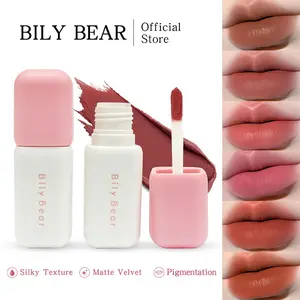 Matte Lip Mud, Long-Lasting High Pigmentation, Velvet Matte Finish, Student-Friendly, Non-Staining, Brightening Effect, Single Item
