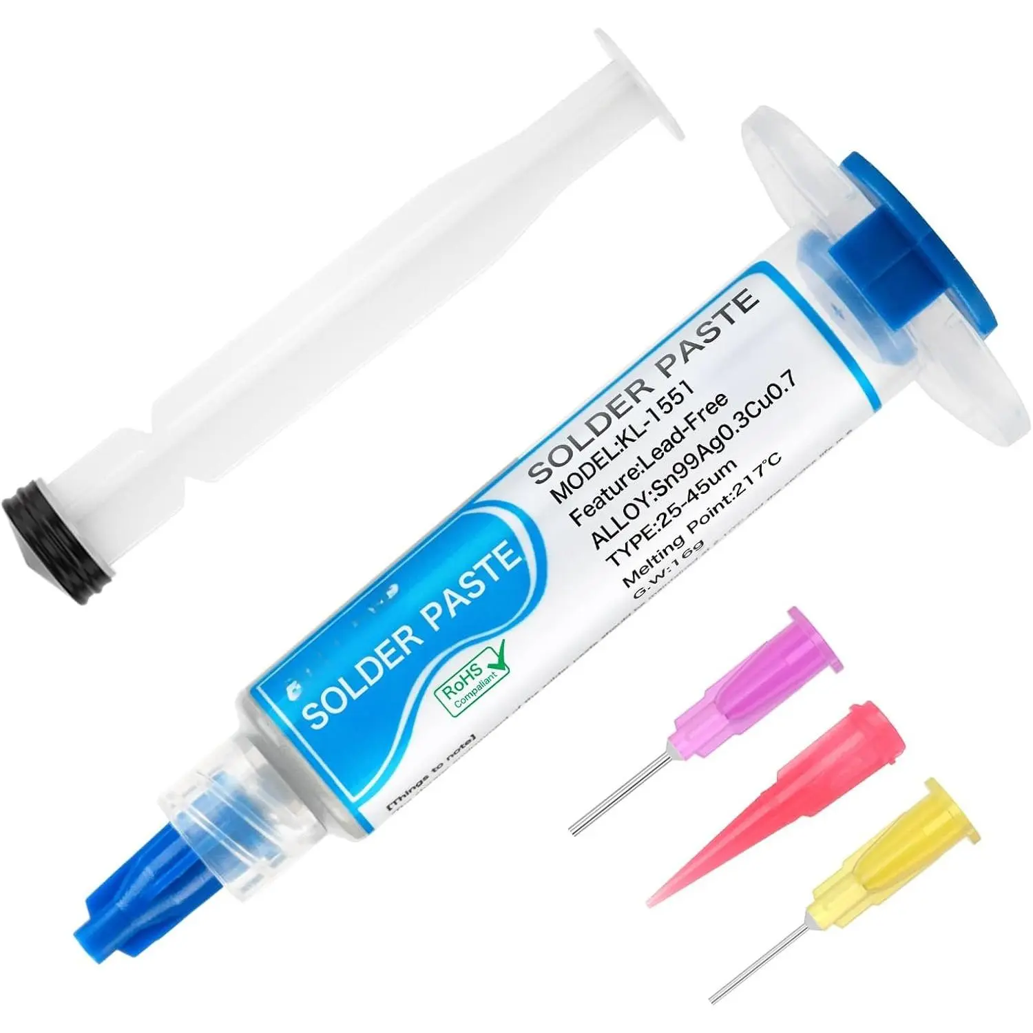 Sn99/Ag0.3/Cu0.7 Solder Paste, 5ML  No-Clean  Soldering Paste, 217°C Melting Point High-Temperature Solder Paste,Solder Paste for Electronics