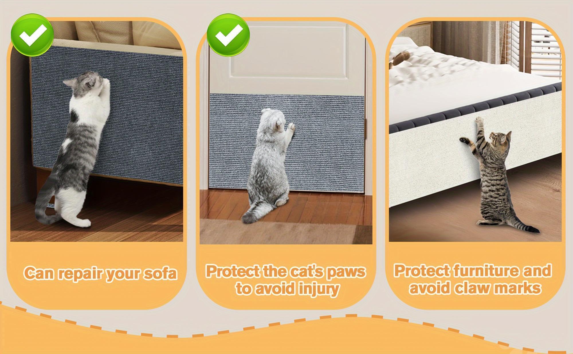 Customizable Cat Scratching Mat - Durable, Easy-Install Furniture Protector & Claw Care Pad for Cats - Multi-Purpose, Long-Lasting Polyester Design