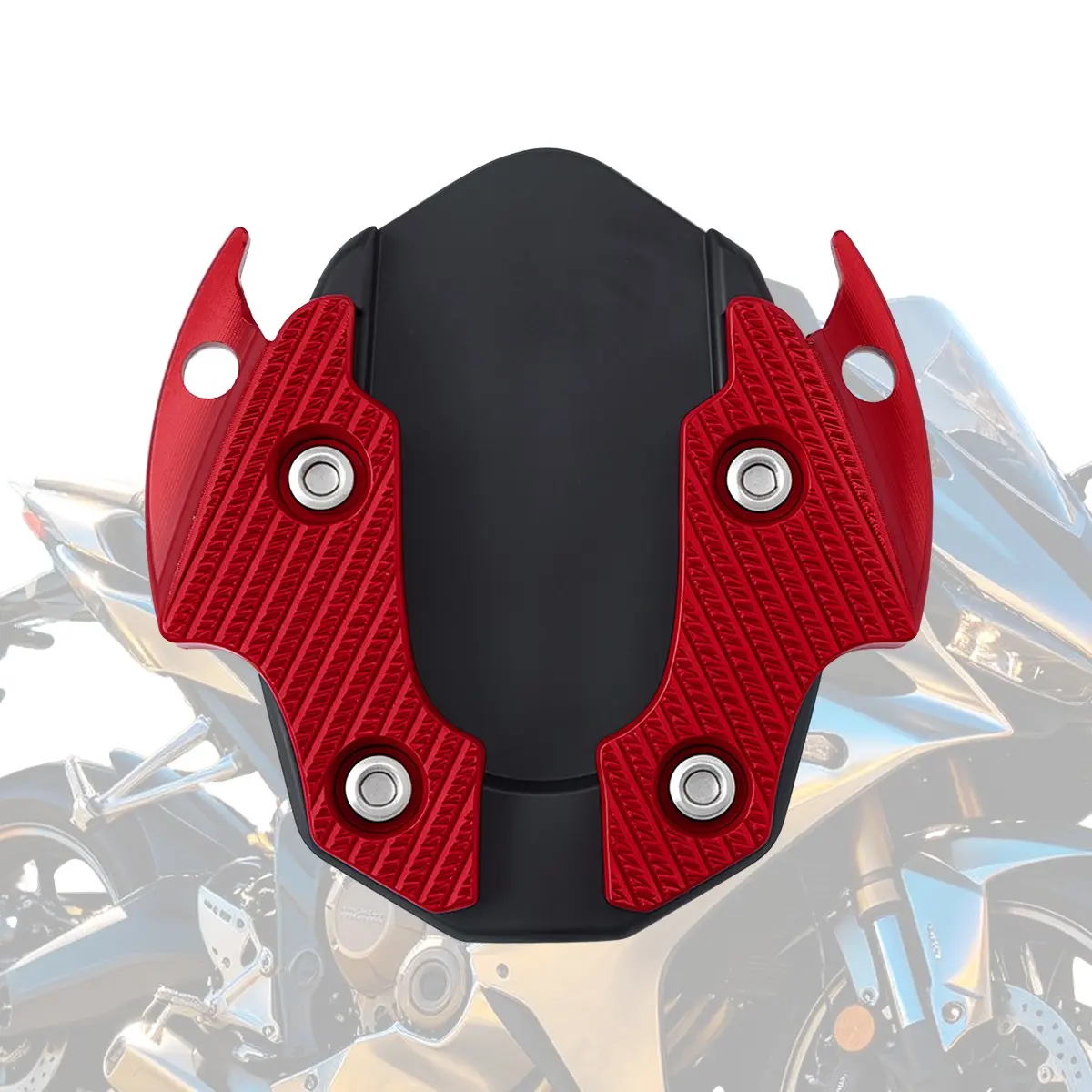 1pc Universal Cnc Motorcycle Widened Foot Pad Bat Shaped Side Bracket Widened Foot Pad Anti Slip And Large Bottom Support Pad Suitable For Honda Pcx Kawasaki Suzuki Yamaha