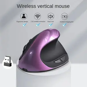 BTS-908 Hot Selling Rechargeable Vertical Mice Ergonomic Wireless Mouse 2.4G USB Receiver 1600 Adjustable DPI 6 Buttons Mouse  wireless mouse