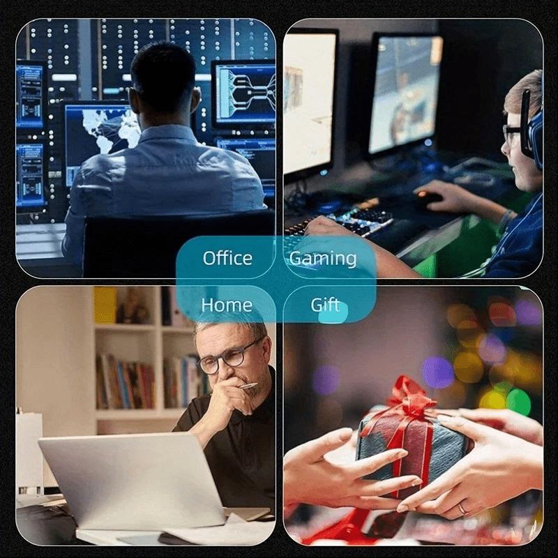 Cloud Pattern Rectangle Gaming Mouse Pad, Non-Slip Rubber Base Desk and Keyboard Mat for Home Office and Game Room, Gaming Desk Accessory