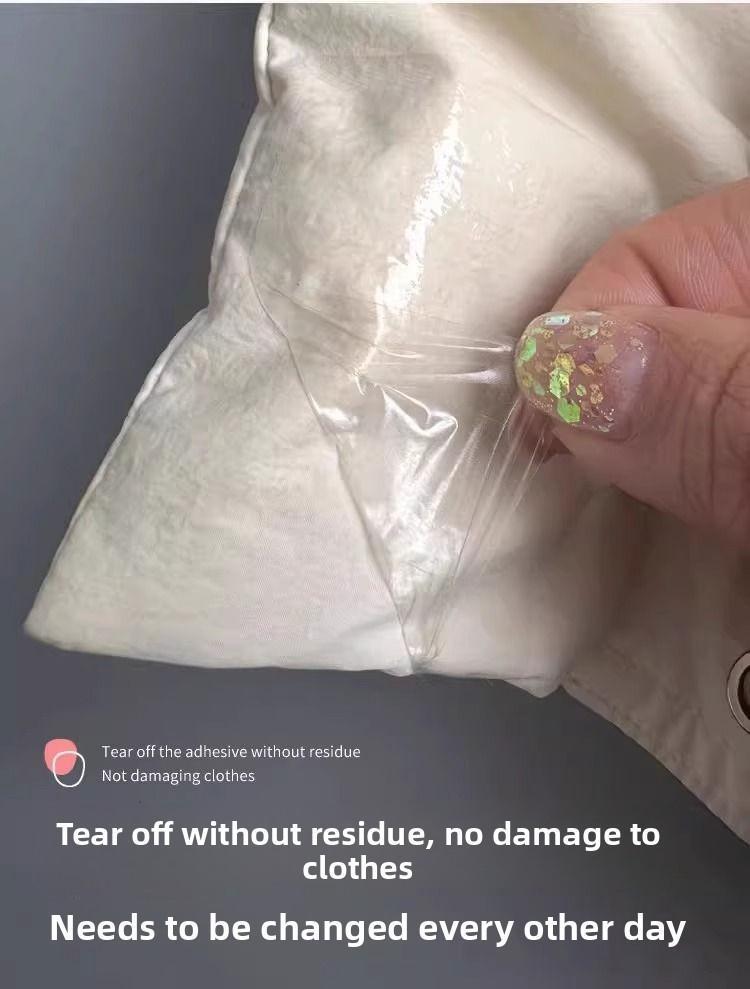 3PCS Anti-stain stickers for trench coat collars, winter down jackets, overcoats, outerwear, and linings; invisible, transparent, and self-adhesive.