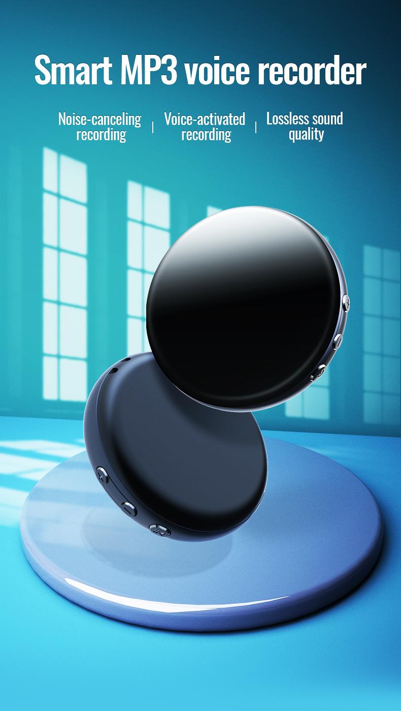 Magnetic Digital Voice Recorder + Voice Activated Recorder, Compact Audio Recorder, Audio Recording Device, Grabadora de Audio Digital Usb Wireless Portable Mini Headsets