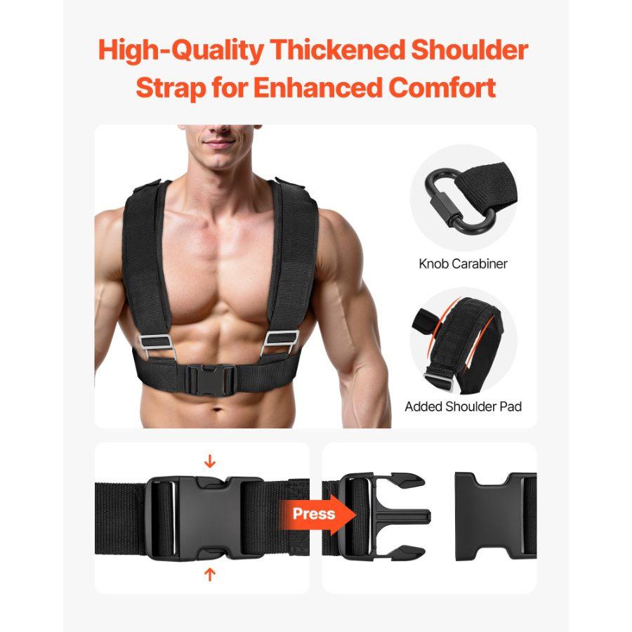 SummerWinsSteel Weight Sled, Fitness Strength Training Equipment with Handle for Speed Training & Athletic Exercise, 1/2-Inch Plates Weight Compatible, Orangedealsforyoudays
