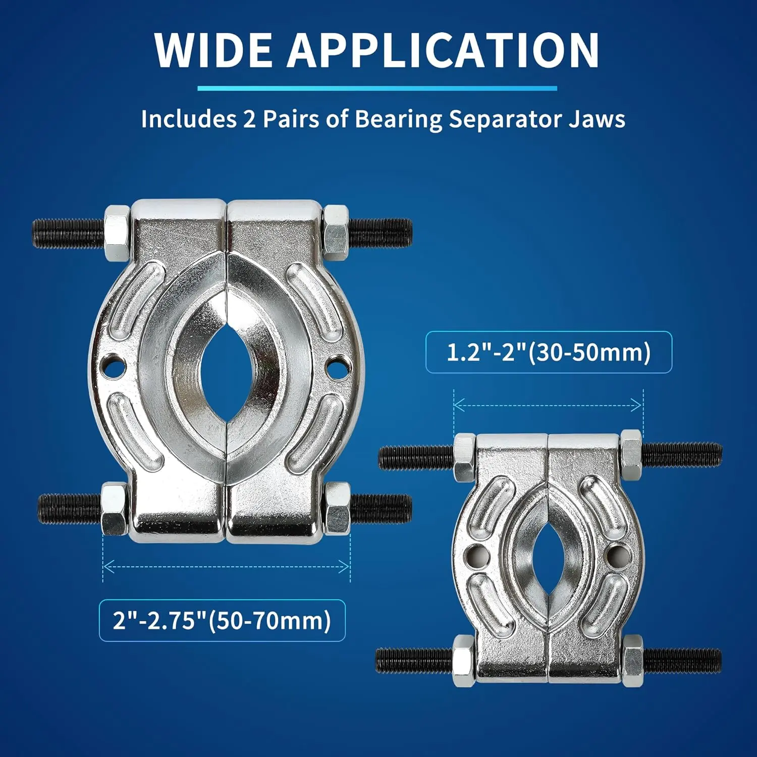 Bearing Puller Set, 5 Ton Capacity Bearing Splitter Tool Kit, Pinion Wheel Bearing Removal Kit with 2" and 3" Jaws, Heavy Duty Bearing Splitter Tool Kit